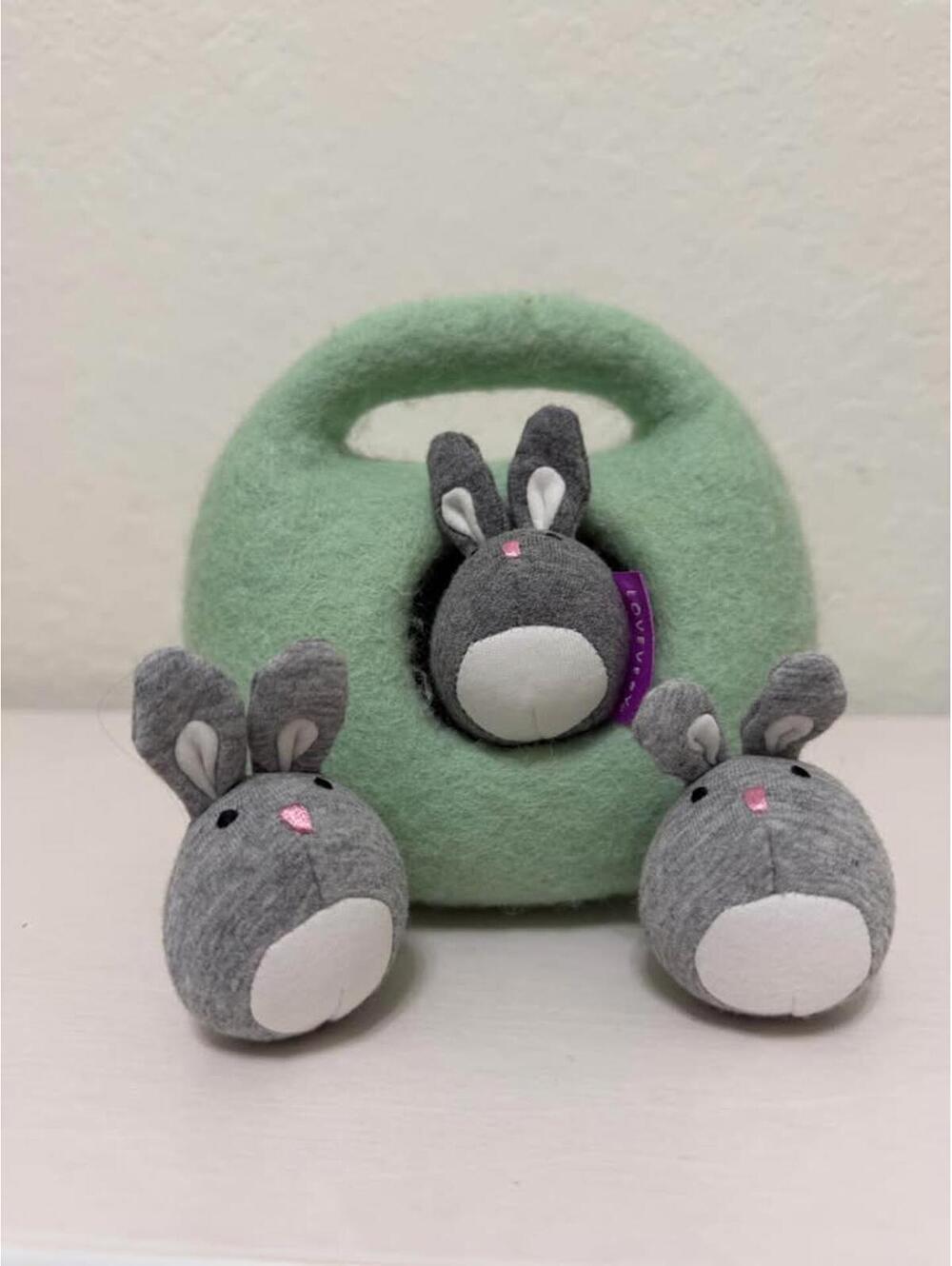 • Baby • Lovevery Bunnies in a Felt Burrow Toy Montessori Montessori